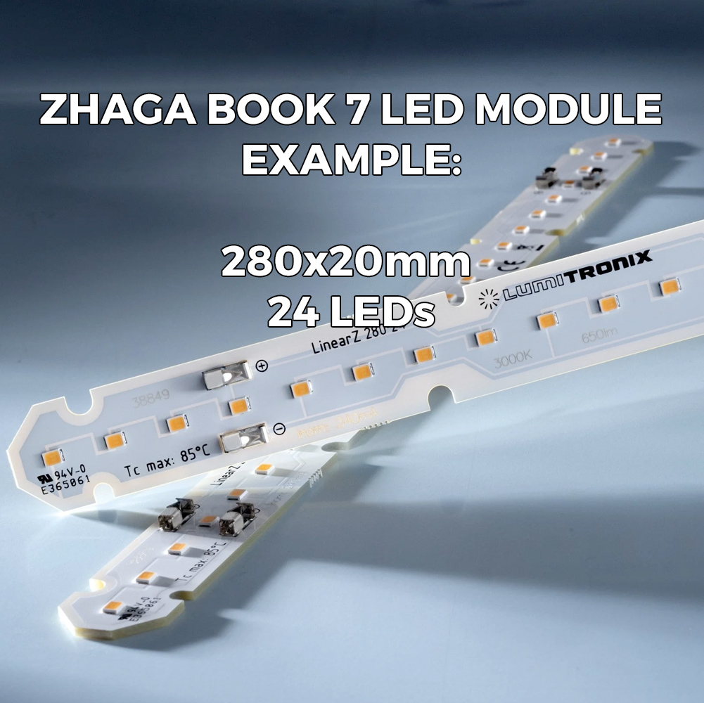 Custom Made Zhaga Book 7 White LED Modules, Made in Germany, Nichia/Cree/Samsung/Seoul LEDs, CRI70-99, 1800-7200K, 175-1400mA 