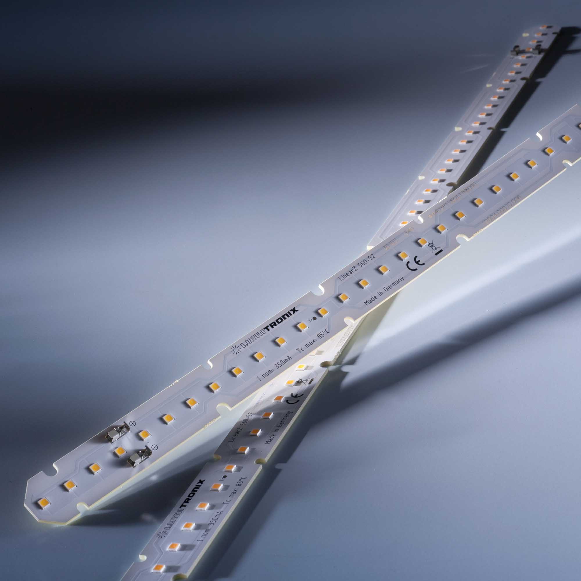 LumiBar-56-4080 Nichia LED Strip Zhaga warm white 3000K 2120lm 350mA 37.5V 52 LEDs 22.05in/56cm module (1154lm & 7.2W/ft)