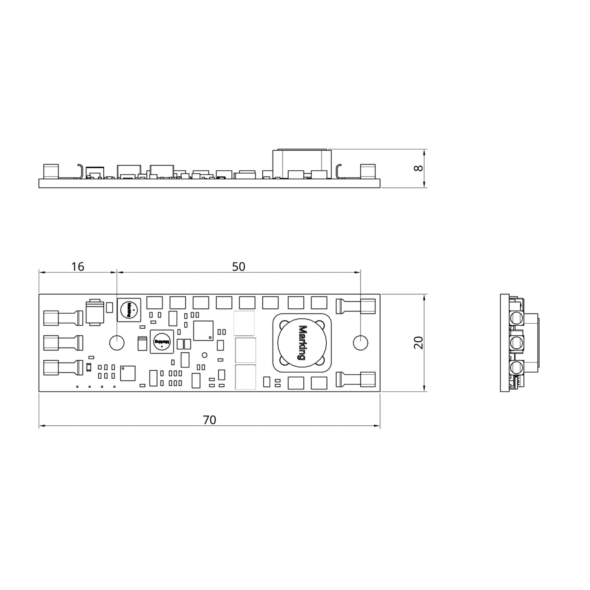 LEDIM/D2 PWM+PotDim driver flicker free 1500mA 6-24V to 5-22V DIM