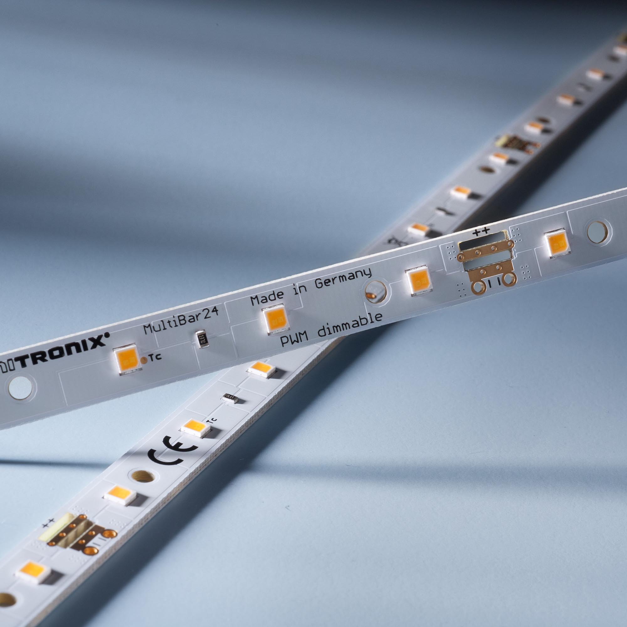Multibar1090 Nichia LED Strip warm white CRI90 3000K 295lm 24V 24 LEDs 19.68in/50cm bar (204lm & 1.6W/ft)