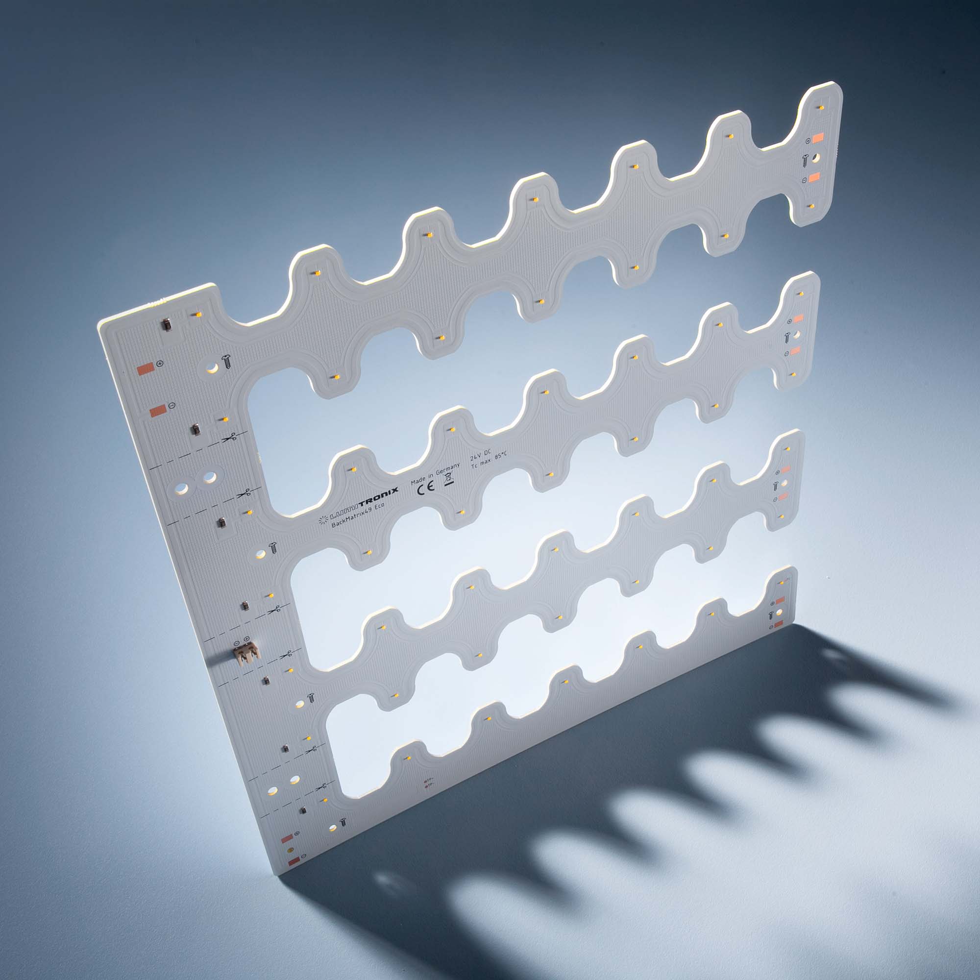 BackMatrix-49-2080 Nichia LED Module warm white CRI80 2700K 1150lm 49 LEDs 24V 10.9W 180° 11.02x11.02" (1300 lm/sqft)