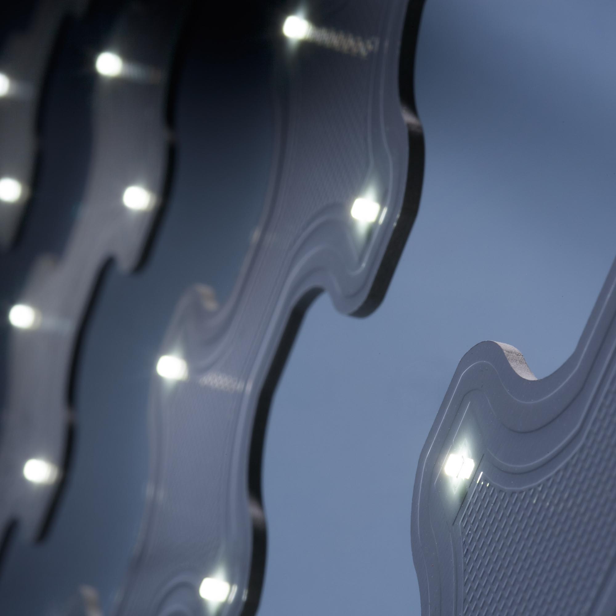 BackMatrix-49-2080 Nichia LED Module warm white CRI80 2700K 1150lm 49 LEDs 24V 10.9W 180° 11.02x11.02" (1300 lm/sqft)