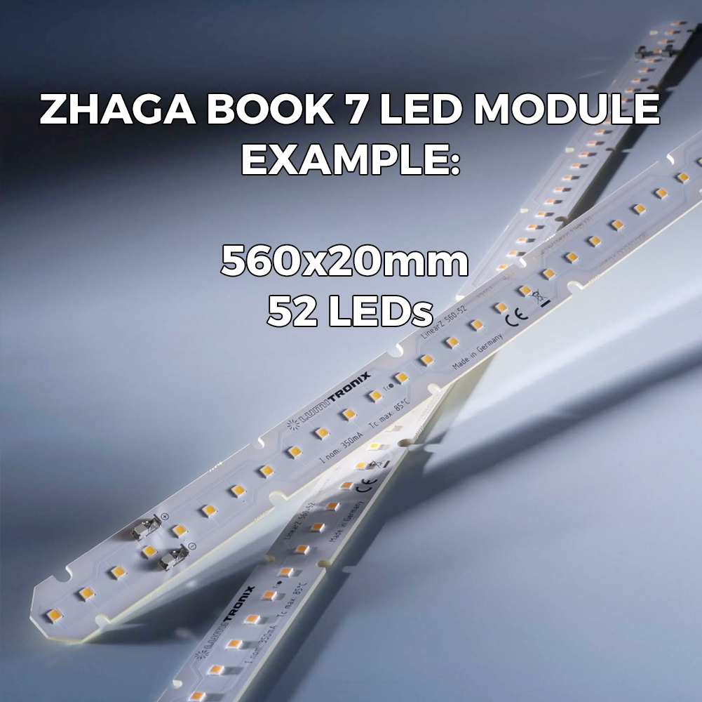 Build Your Own LumiBar3098+ Zhaga White LED Modules, Seoul Sunlike LEDs, CR98, 2700-6500K, 350-700mA
