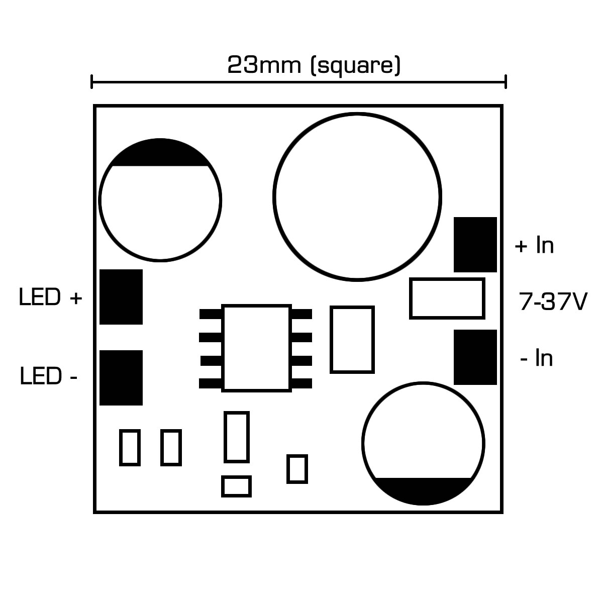 Constant current supply 500mA 6 - 35 VDC Input