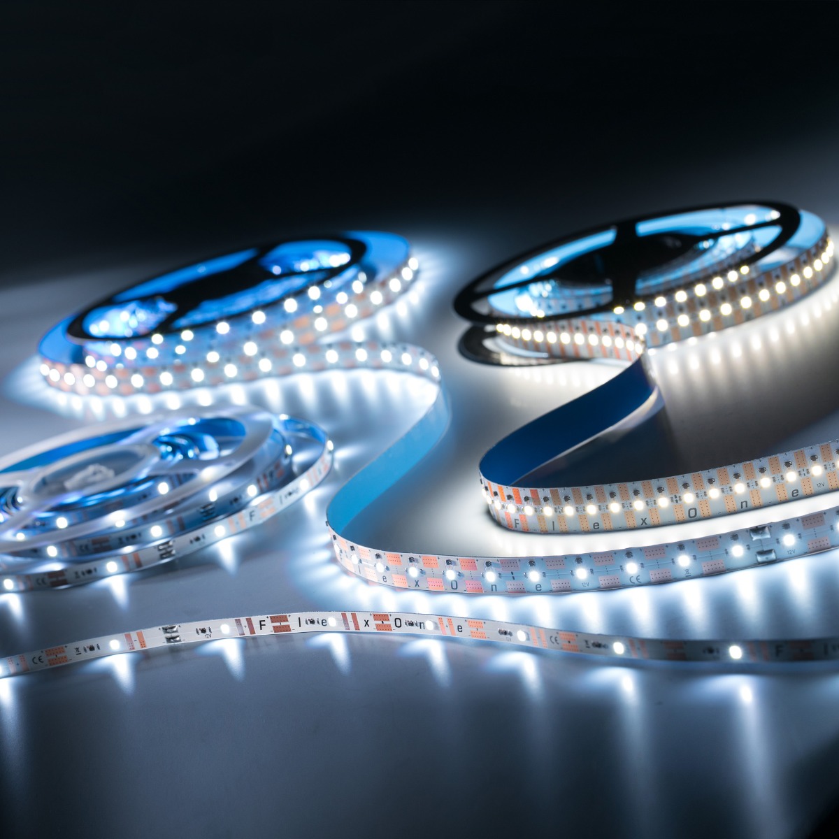 FlexOne3080 Samsung LED Strip neutral white 4000K 12875lm 12V 15 LEDs/ft 16ft/5m reel (785lm & 9.2W/ft)