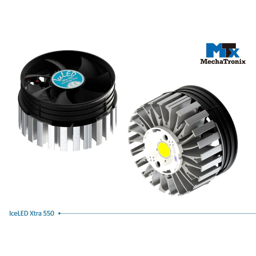 NICHIA COB Light-Engine, Square COB-S LEDs, LEDiL Optics, MechaTronix Heatsink (14000-16000lm, 2200-6500K, RA80-95)