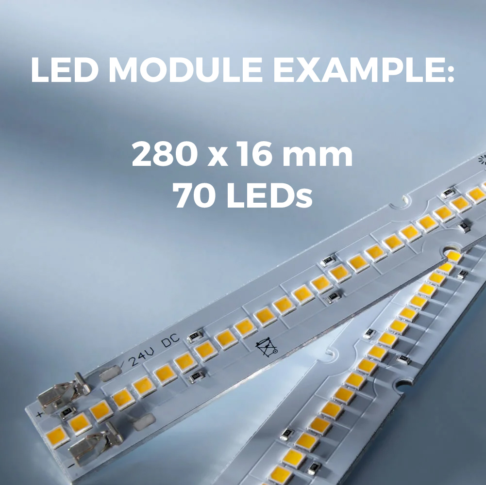 Custom Made Plug & Play Nichia 757 White LED Modules, Made in Germany, 5.9-23" length & 0.2-15" width