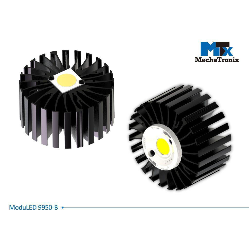 NICHIA COB Light-Engine, Square COB-S LEDs, LEDiL Optics, MechaTronix Heatsink (3000-5000lm, 2200-6500K, RA80-95)