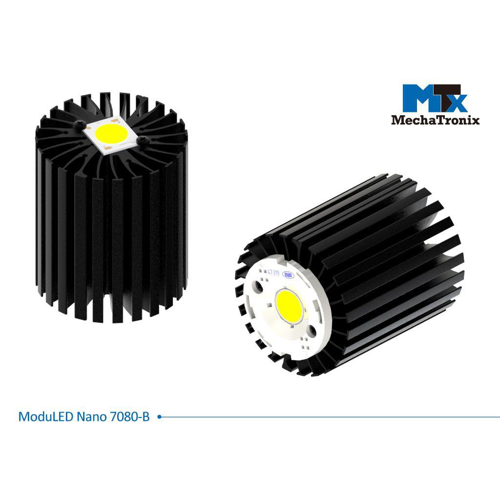 NICHIA COB Light-Engine, Square COB-S LEDs, LEDiL Optics, MechaTronix Heatsink (3000-5000lm, 2200-6500K, RA80-95)