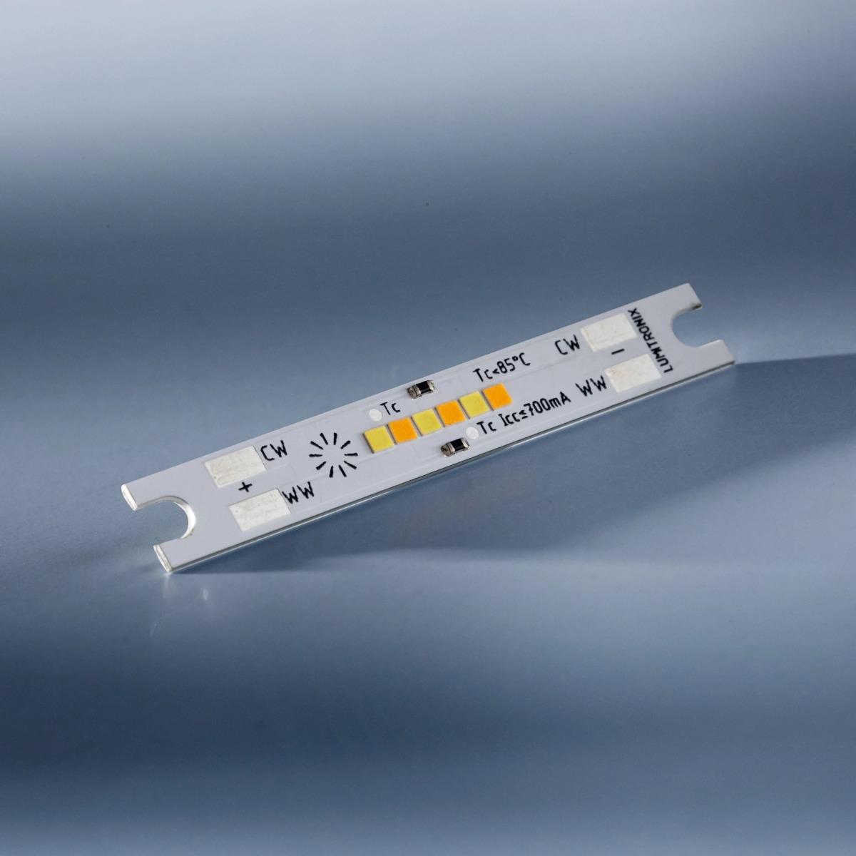 SmartArray-L6-TW Configurable Nichia CSP LED Module 2 channel, TW, Dynasolis, Two Color, 6 LEDs, 1.97x0.28", Made in Germany (up to 675lm)